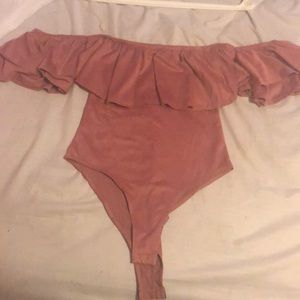 Off the shoulder body suit
